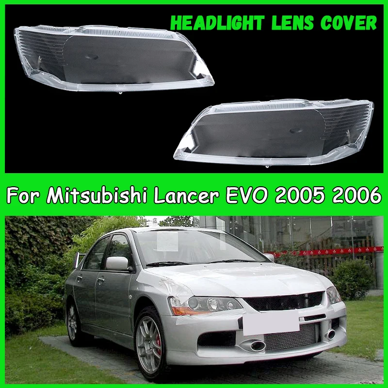 

Для Mitsubishi Lancer EVO 2005 2006, крышка объектива фар автомобиля, абажур, крышка фары, автомобильные аксессуары