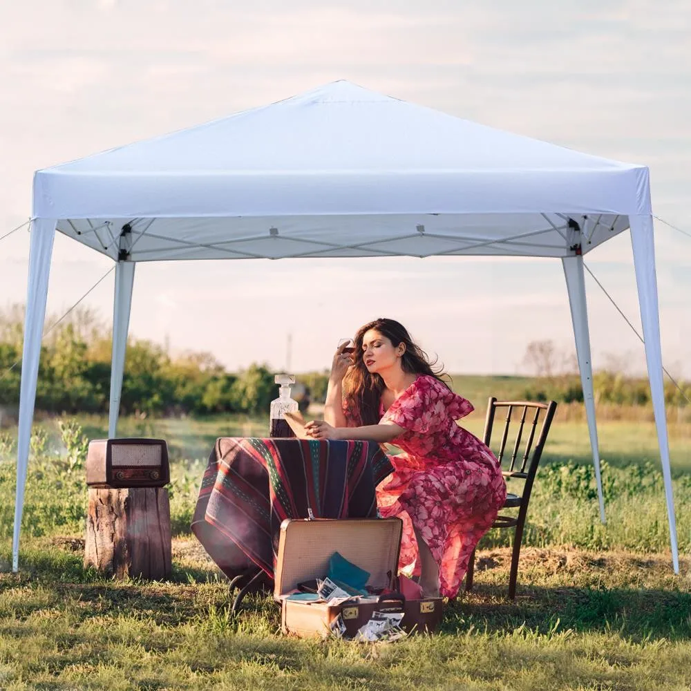 

Складной водонепроницаемый белый шатер для свадеб и вечеринок 10'x10' EZ Pop Up Canopy