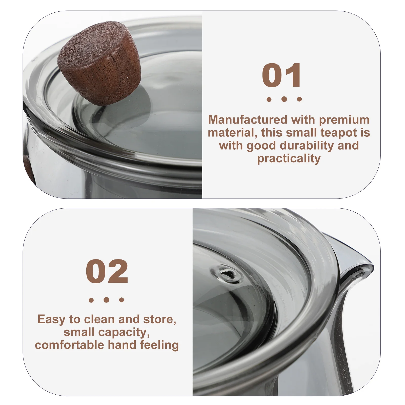 

500ml Kung Fu Teaware Glass Tea Container Practical Housewarming Gift Glass Teapot Household Teapot Tea Pot