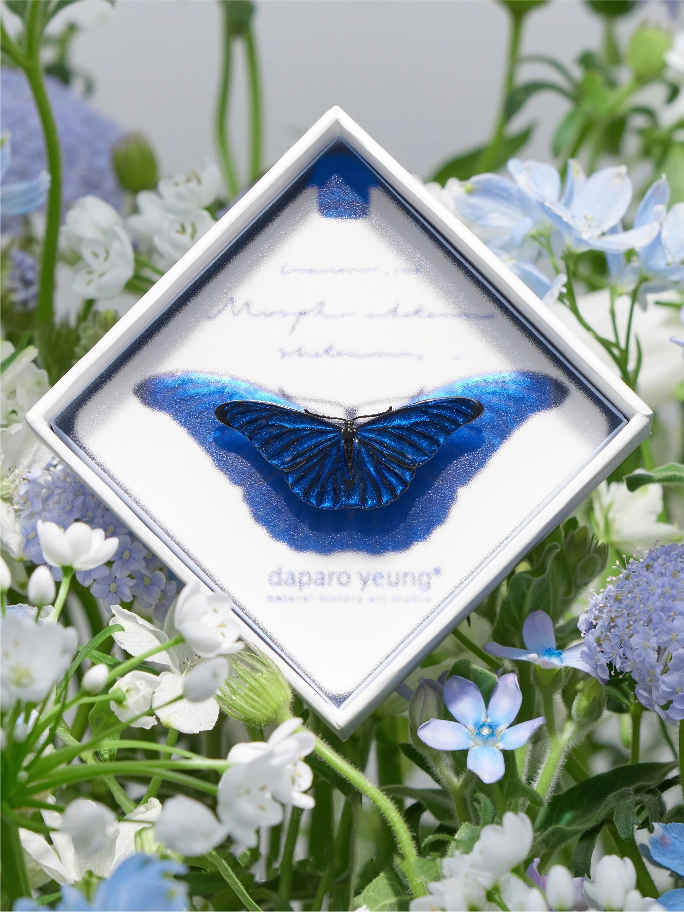 Blue Morpho Butterfly Brooch Pins for Women and Men Exquisite Retro Niche Wedding Party Corsage Jewelry Birthday Gift