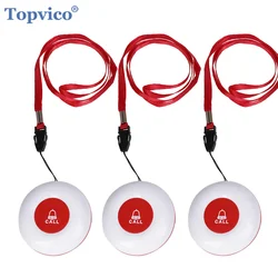 Pulsante antipanico per anziani di emergenza Topvico SOS richiesto funziona con Tuya Smart Life o abbracci Rf433 mhz per il sistema di sicurezza domestica