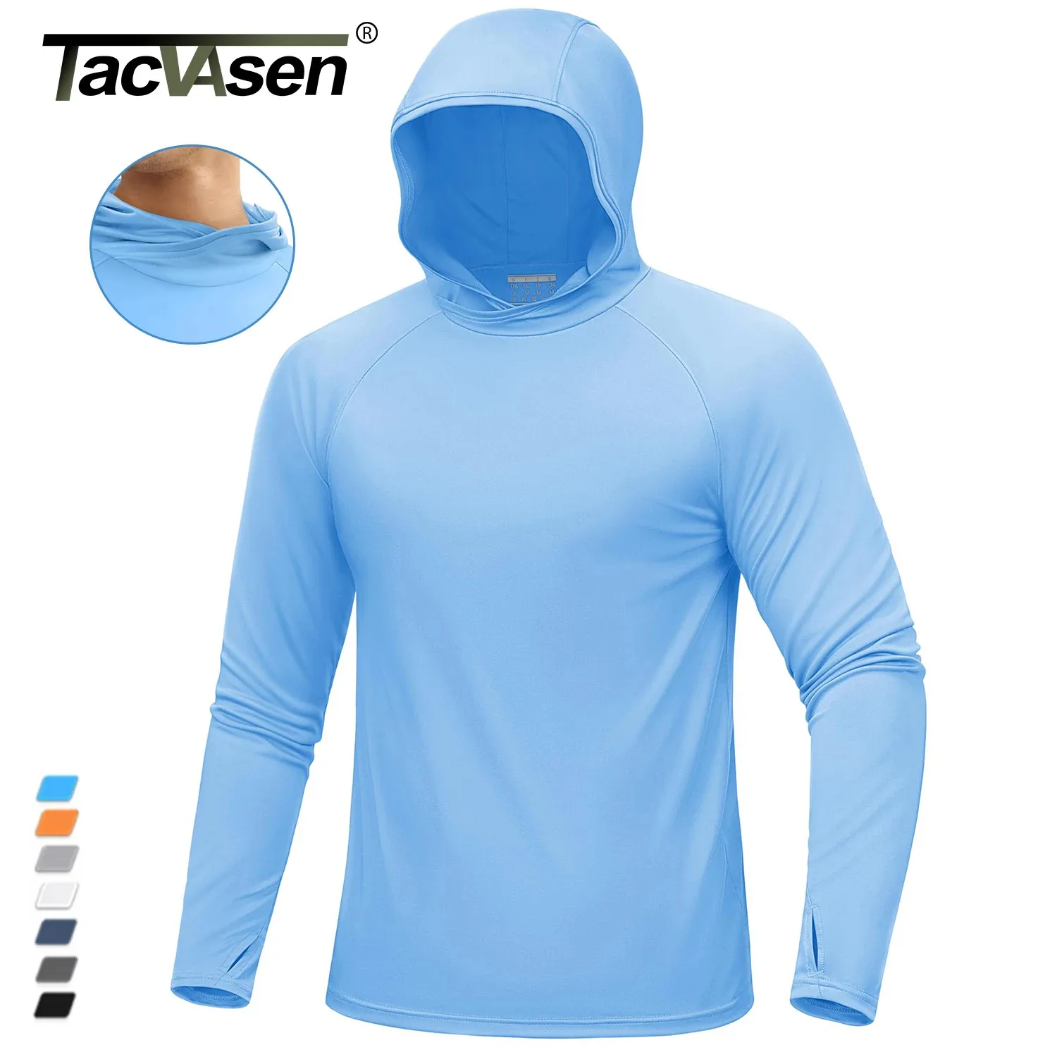 TACVASEN UPF 50+ Hooded T-Shirt Men's