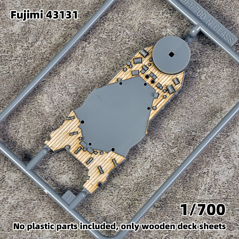Modell-Upgrade-Teile: Lasergeschnittene Holzdeckplatte mit selbstklebender Ankerkette für 42148 43131 Fujimi IJN Nagato 1/700 – Detail 6
