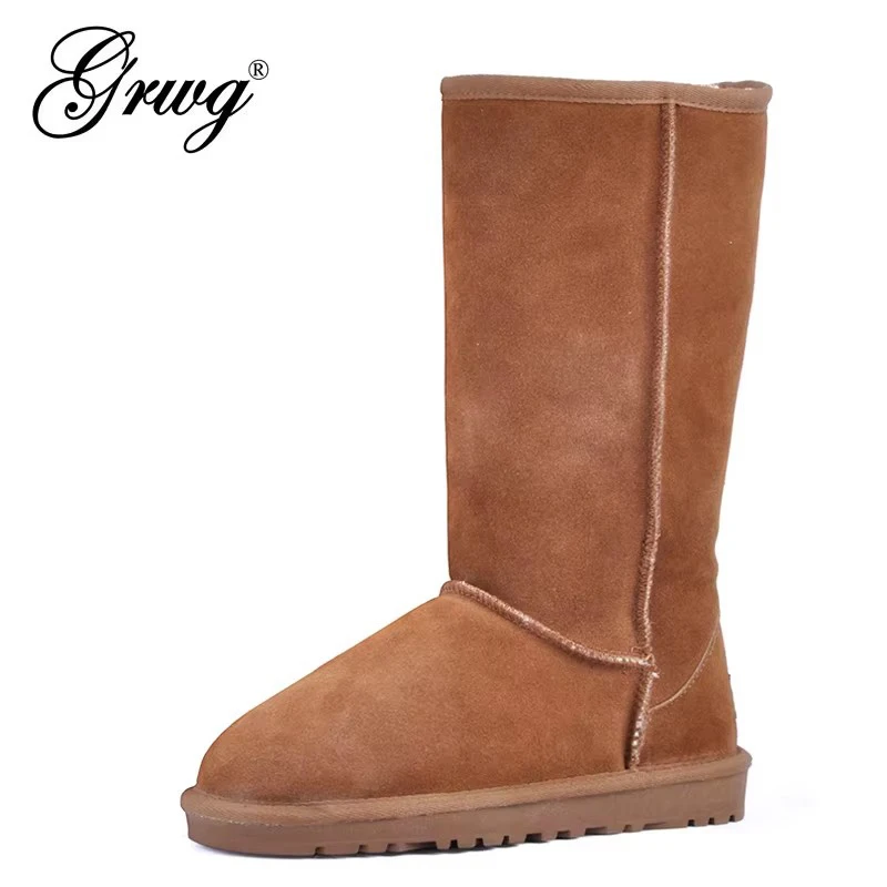 

100% Cow Suede Leather Snow Boots Women Top High Quality Australia Boots Winter Boots For Women Warm Botas Mujer