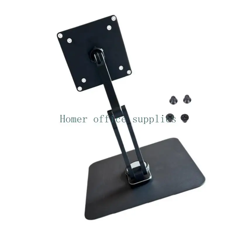 K43B Metal Body Monitor Stand with Jointed Support Arm for Portrait and Landscape Viewing in Home Workspaces or Offices