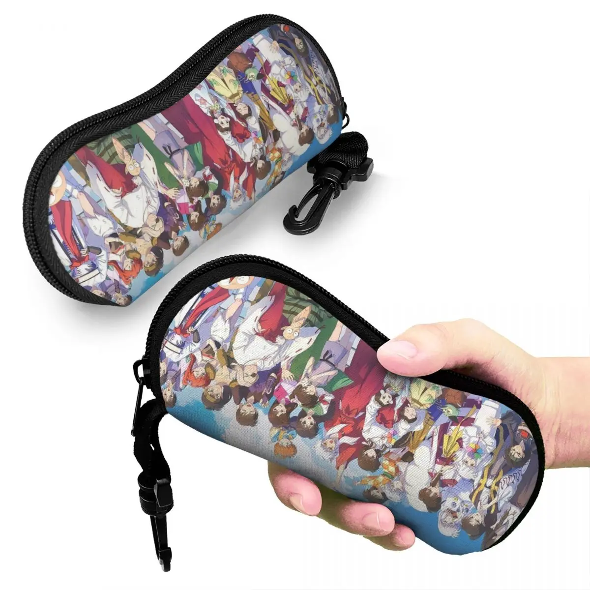 

Inuyasha Anime Shell Glasses Case Protector Sunglasses Box Women Men Soft Eyeglass Bag Pouch