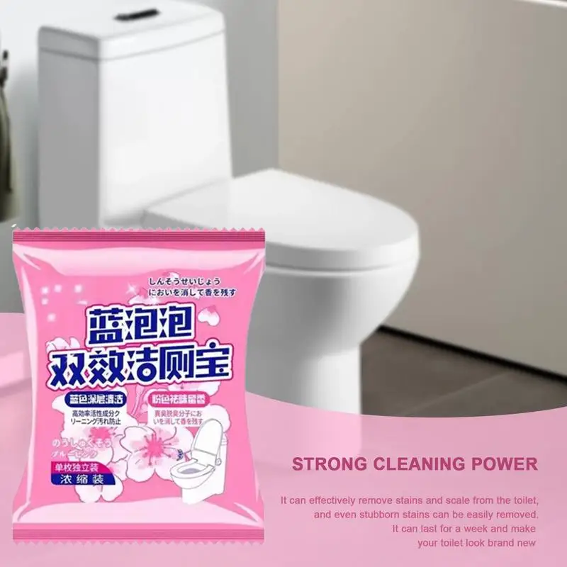 Toilet Bowl Cleaner Rose Scent Pink Blue concentrated Long-Lasting Automatic Toilet deodorization descaling Bubble Cleaner