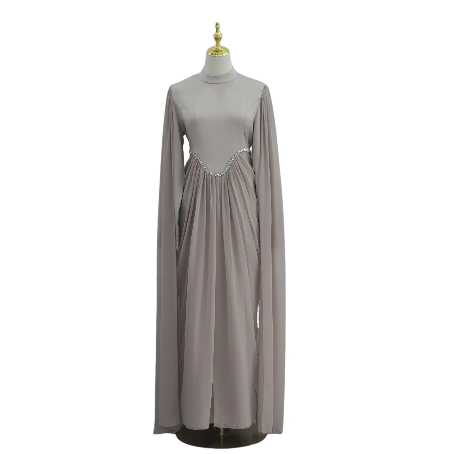 

Dubai Diamonds Abayas Women Dress Long Sleeve Evening Turkey Kaftan Muslim Dress Djellaba Jalabiya Caftan Marocain Femme Party