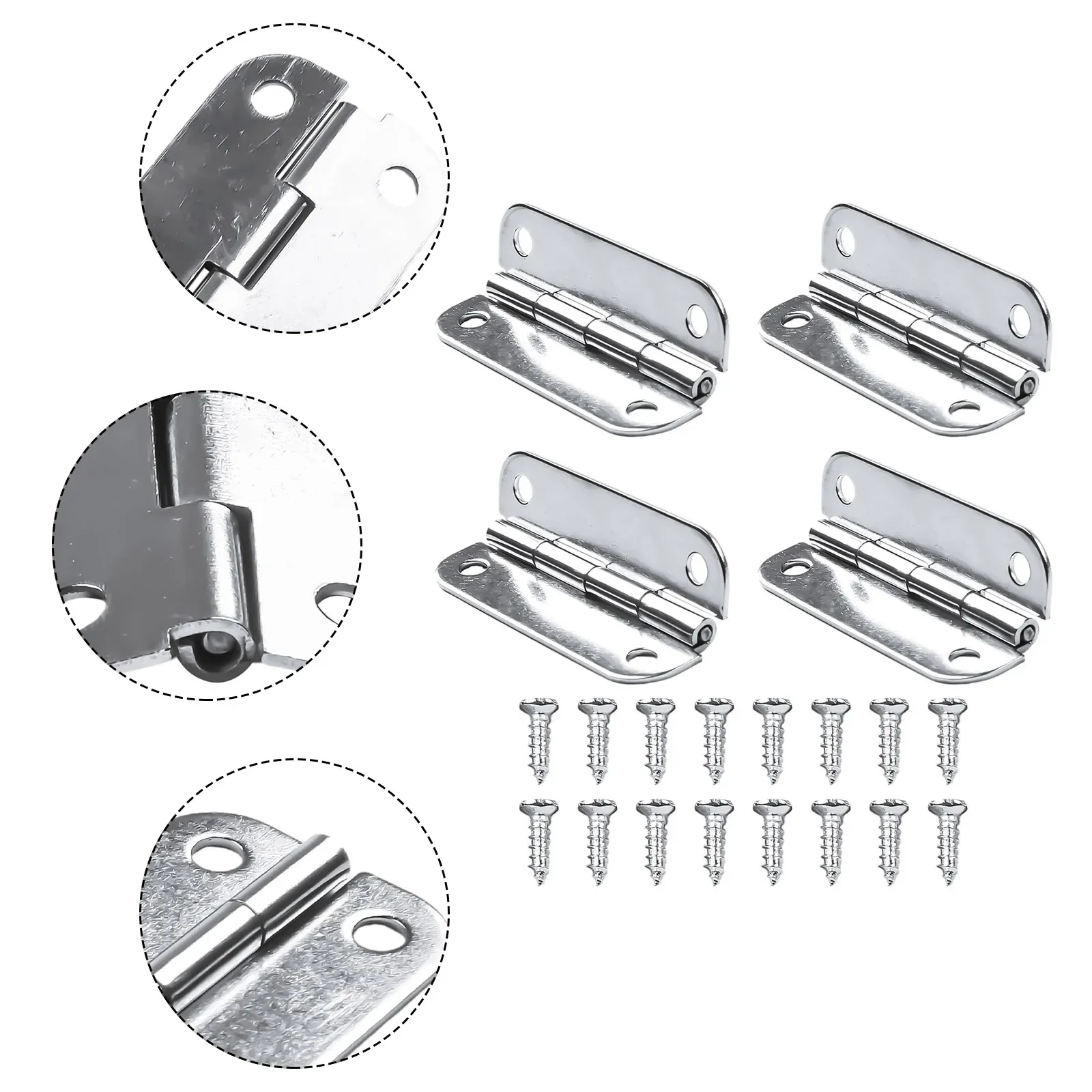 4x Camping Cooler Stainless Steel Hinges Replacement With Screws For Igloo Ice Chests Insulation Box Refrigerator Freezer Parts