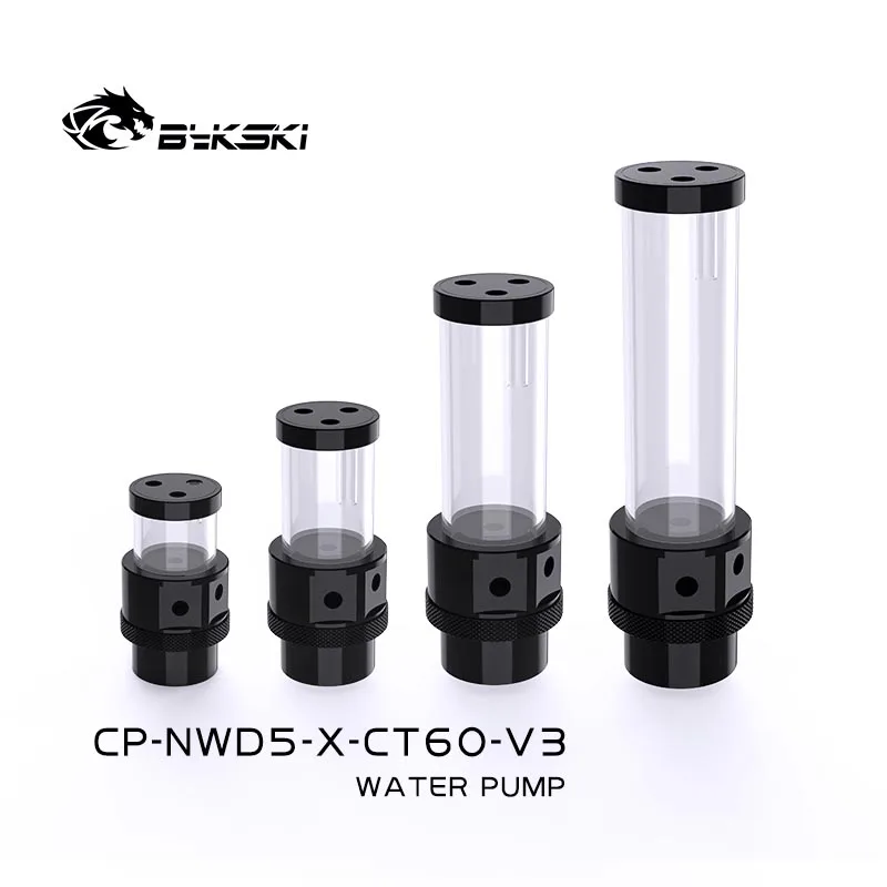 Bykski 18W D5 Combo Pump + Reservoir Maximum 5000RPM / Flow Lift 3.8 Meter / 1100L/H Water Cylinder Tank Length 120/170/230mm