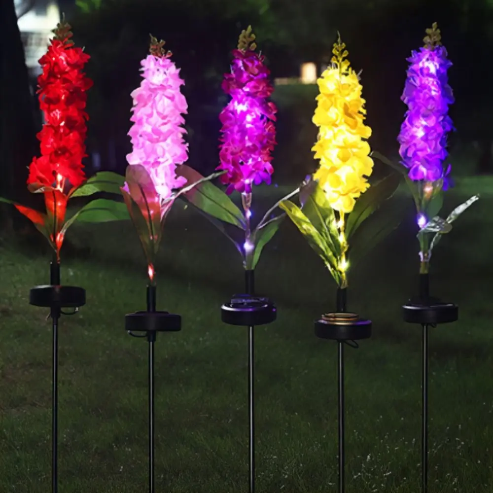 تعمل بالطاقة الشمسية صفير أضواء الحديقة محاكاة زهرة المكونات في الضوء في الهواء الطلق مقاوم للماء محاكاة زهرة مصباح مقاوم للماء