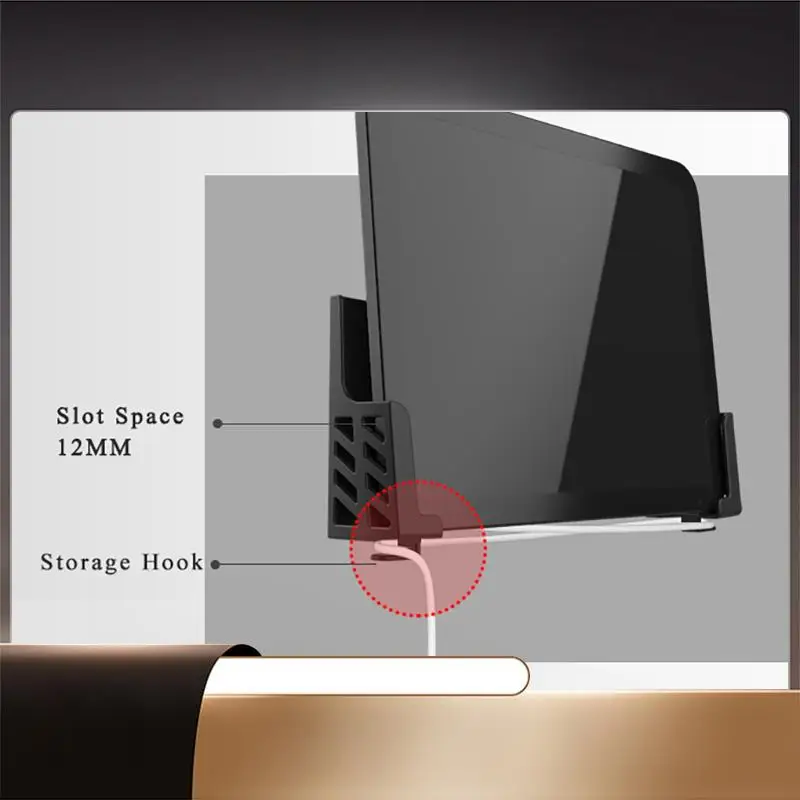 Tablet PC Mobile Phone Wall Mount Holder Dual Card Slot Mobile Phone Bracket Adjustable Angle-N35R