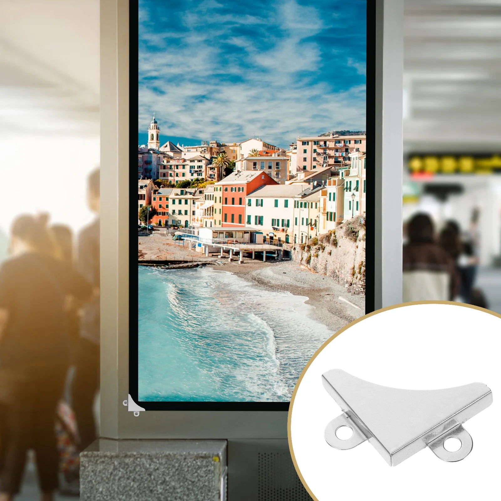 

50Pcs Metal Mirror Mounting Brackets Humidity Resistant Bathroom Decor Quick Install Picture Framing Tools Mirror Mount