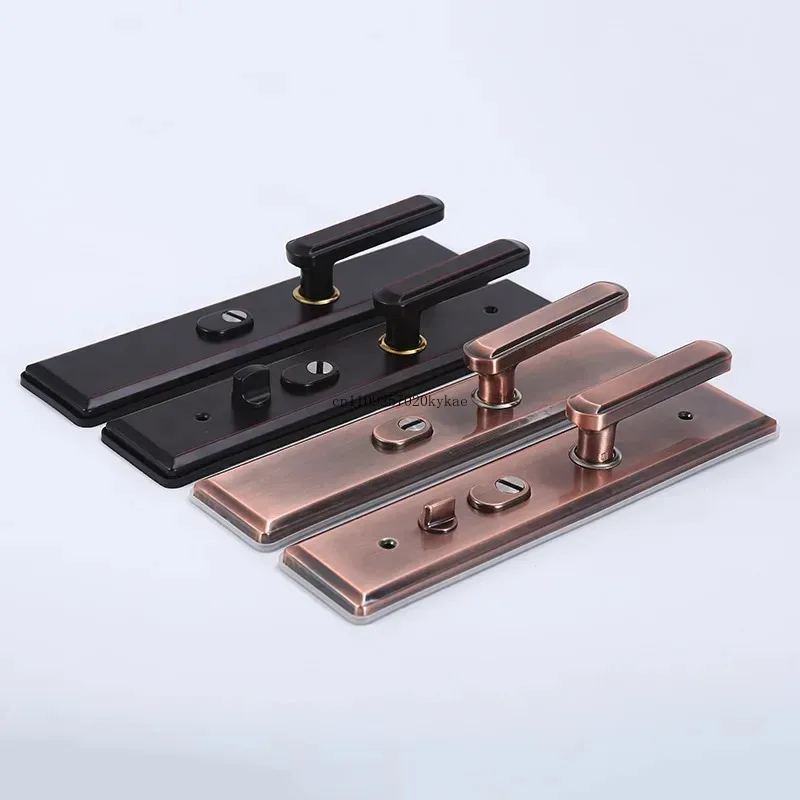 Thickened Multi Functional Anti-theft Entrance Door Lock Plate, Explosion-proof and Safe Stainless Steel Wide Lock Handle