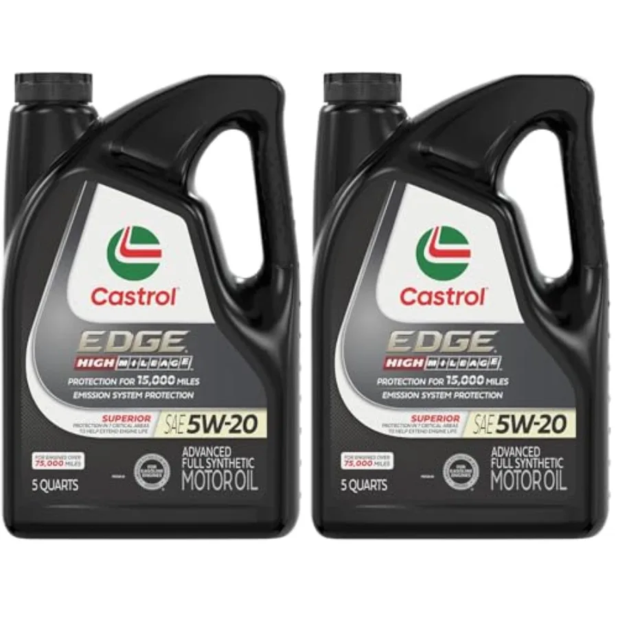 

Edge High Mileage 5W-20 Advanced Full Synthetic Motor Oil 5 Quarts Pack of 2