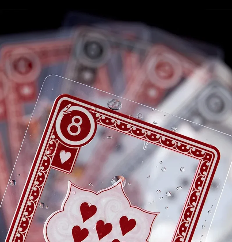 Customized printed PVC transparent playing cards, durable and waterproof plastic VIP cards, business cards