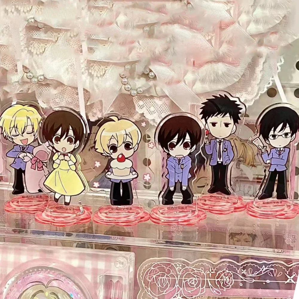 6pcs/set Japan Anime Peripheral Figure Ouran High School Host Club Cute Stand Model Desk Car Decoration Fans Festivals Gift