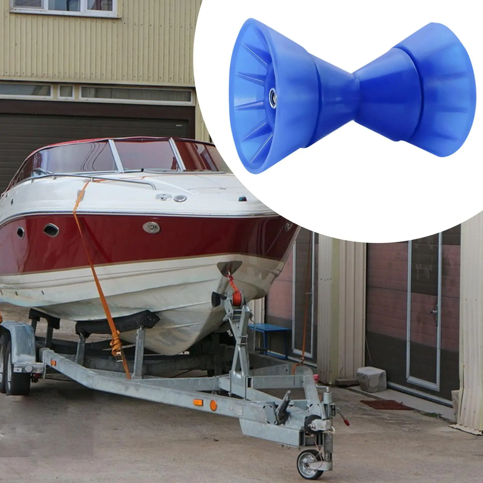 Nylon Boat Trailer Roller 4 Inch Center Roller Marine Accessory for Large Cargo Docks and Warehouses