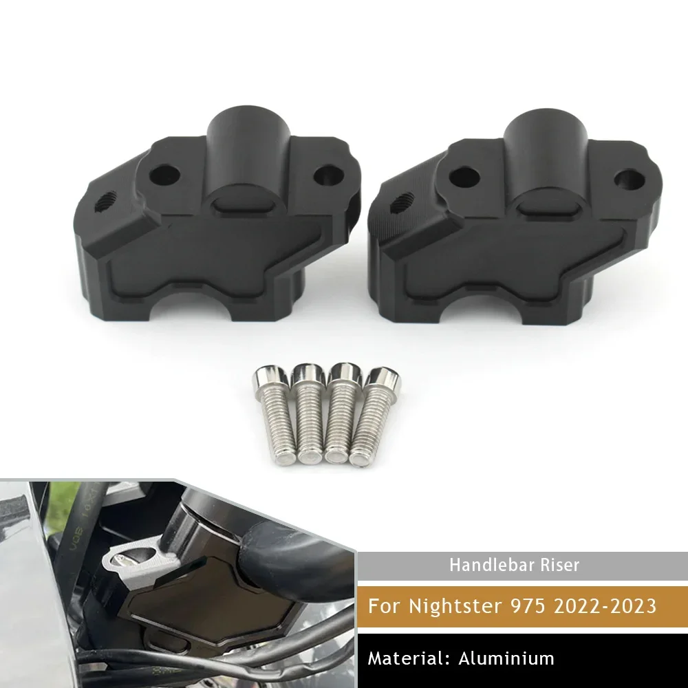 

2PCS Nightster975 Motorcycle Handlebar Handle Bar Clamp Move Up Back Riser For Harley Nightster 975 2022 2023 2024
