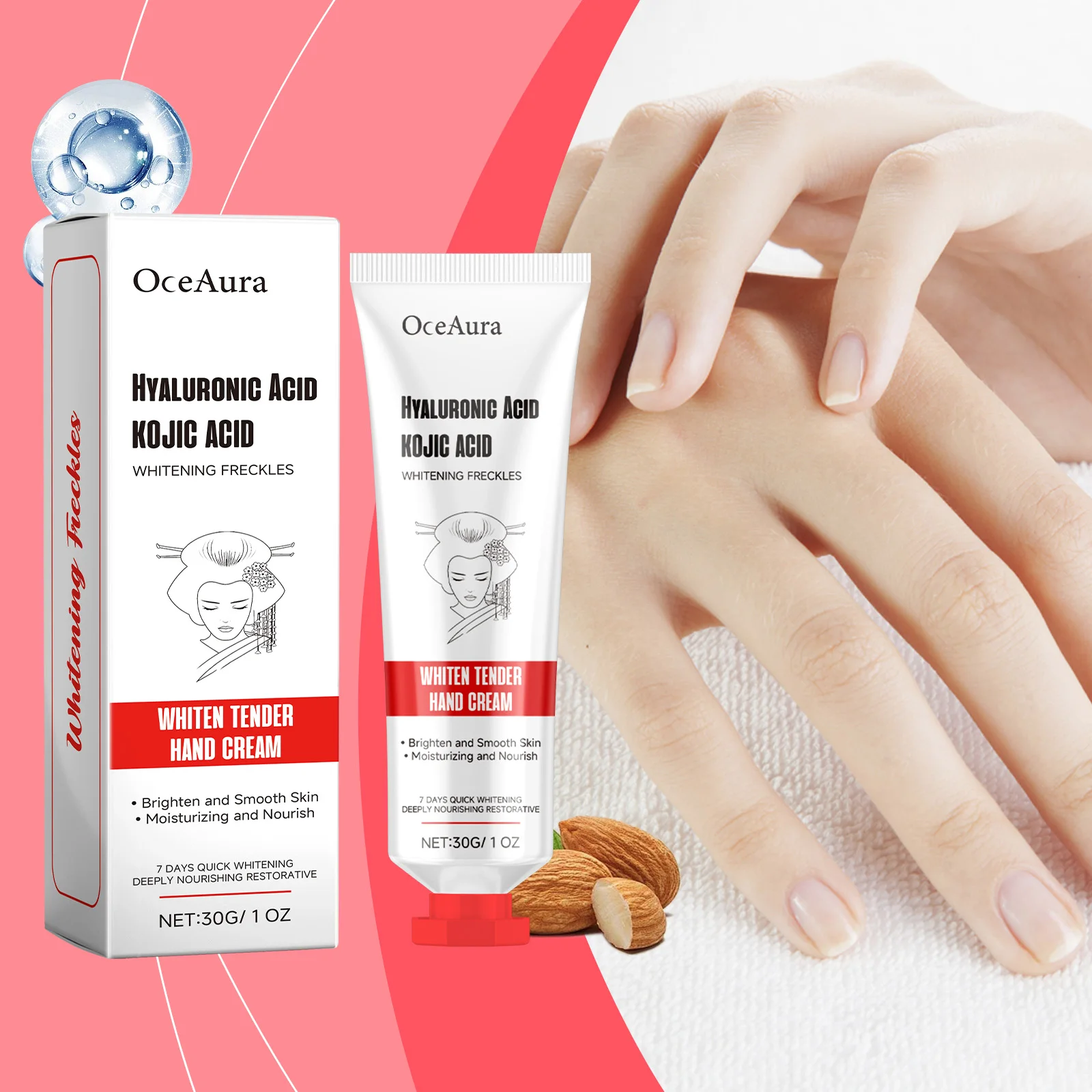 Women's hand cream moisturizes and relieves dryness, replenishes moisture, freezes and brightens, with a gentle and refreshing f