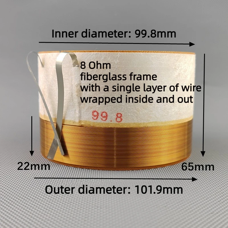 1PCS 99.8mm Speaker Voice Coil Bass Voice Coil 2 Layers Speaker Voice Coil Repair Accessories
