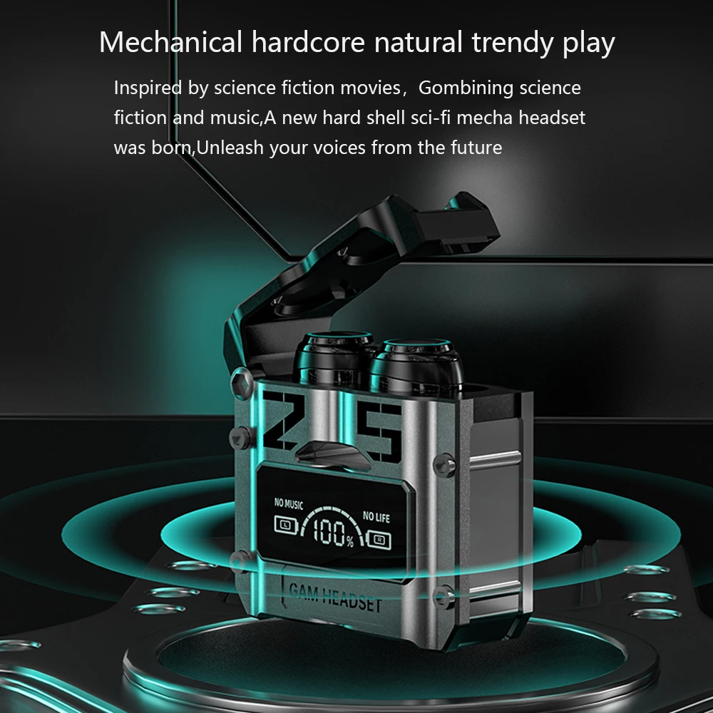 M25 TWS سماعة لاسلكية تعمل بالبلوتوث 5.3 سماعات سماعات التحكم باللمس الحد من الضوضاء ستيريو سماعات أذن مقاومة للماء مع هيئة التصنيع العسكري
