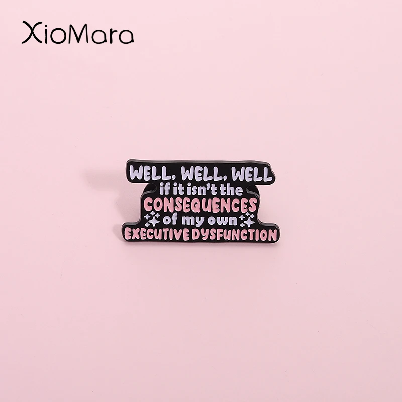 إذا لم يكن عواقب ضعف التنفيذي الخاص بي دبوس المينا الذاتي تقتبس دبابيس شارة قميص التلبيب مجوهرات