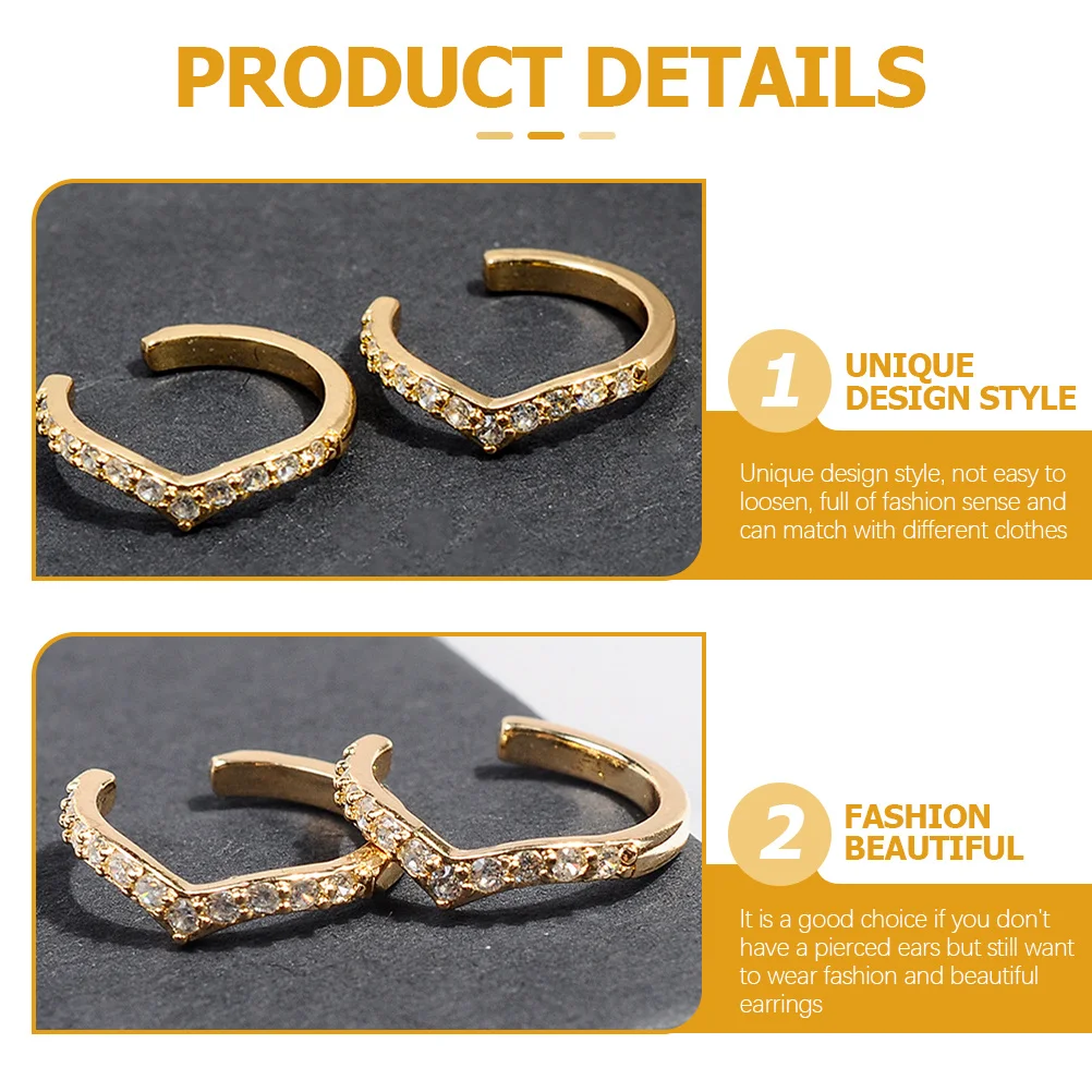 

Ear Cuffs Non Earring Cuff For Women Silver Gold Clip On Fashion Jewelry Gift Prom Casual