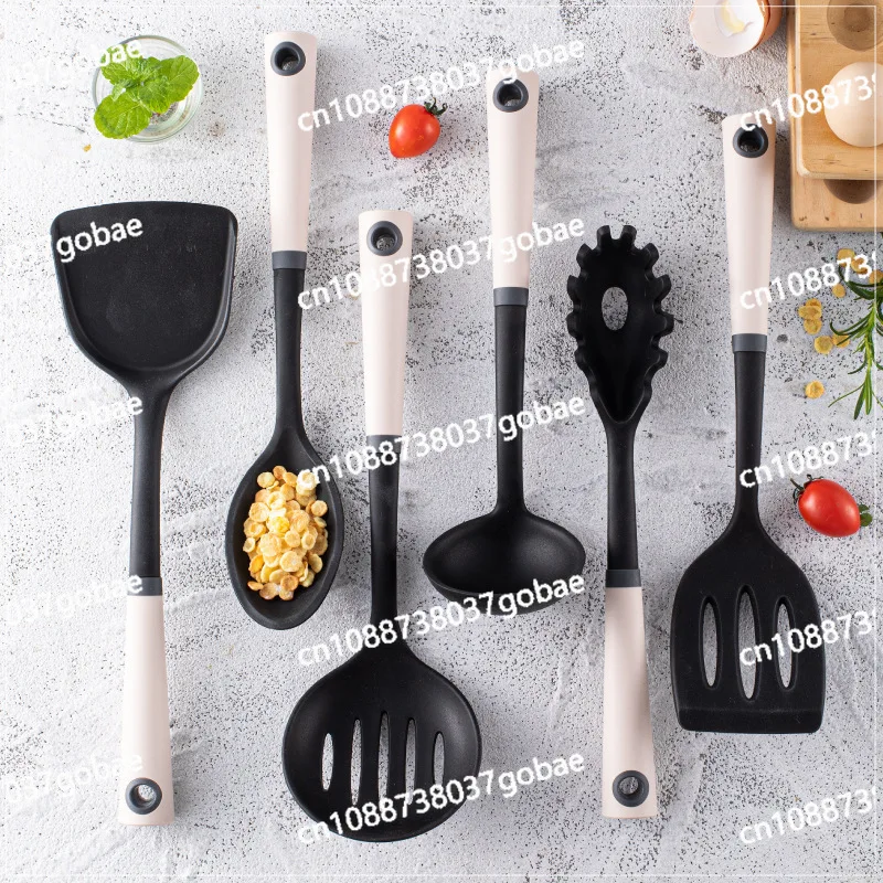 Magnetic Handle Silicone Kitchenware 6-piece Set Cooking Set Tools Non-stick Pan Non-slip Spatula Set Baking Utensils