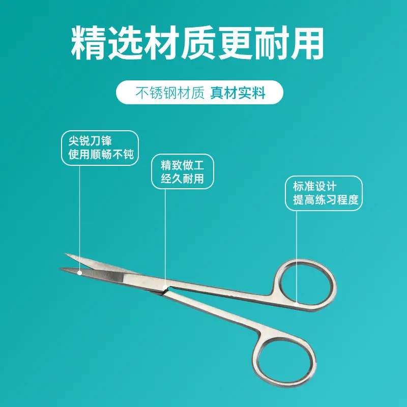 Surgical Practice Suture Instrument Set Surgical Tools Oral Debridement Set Needle Holder Thread Skin Model