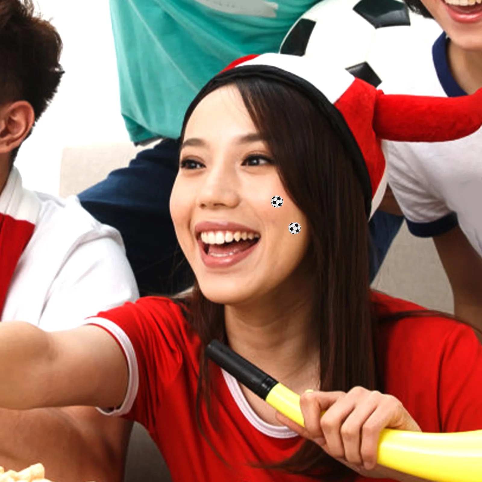 

280Pcs Black White Football Theme Stickers Round Soccer Decals Decorative Adhesive Label Stickers