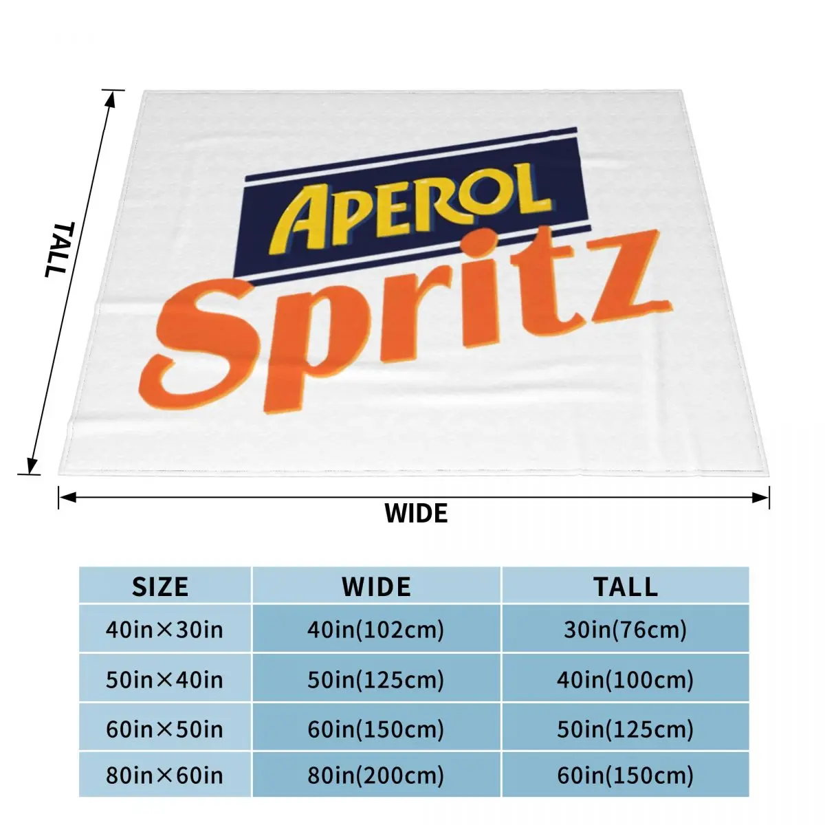 Aperols Spritz Blankets Fleece All Season Portable Soft Throw Blanket for Sofa Couch Rug Piece