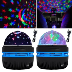 USB Projector Starry Sky Lamp RGB Rotating Magic Ball LED Night Light Decor Bedroom Room Decorative For  Children Christmas Gift