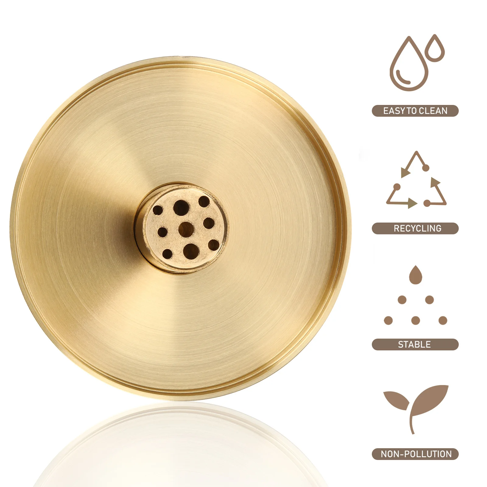 

9-Hole Brass Incense Burner Stick Holder Stable Ash Catcher Lightweight for Home Office Yoga Meditation