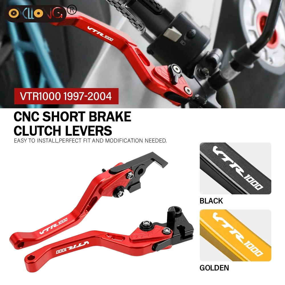 

CNC Aluminum Motorcycle Short Brake Clutch Levers Accessories Parts For HONDA VTR1000 1997 1998 1999 2000 2001 2002 2003 2004