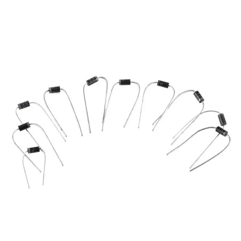 100Pcs 10 Values Rectifier Diode Assorted Kit 1N4001 1N4002 1N4003 1N4004 1N4005 1N4006 1N4007 1N5817 1N5818 1N5819 with Box