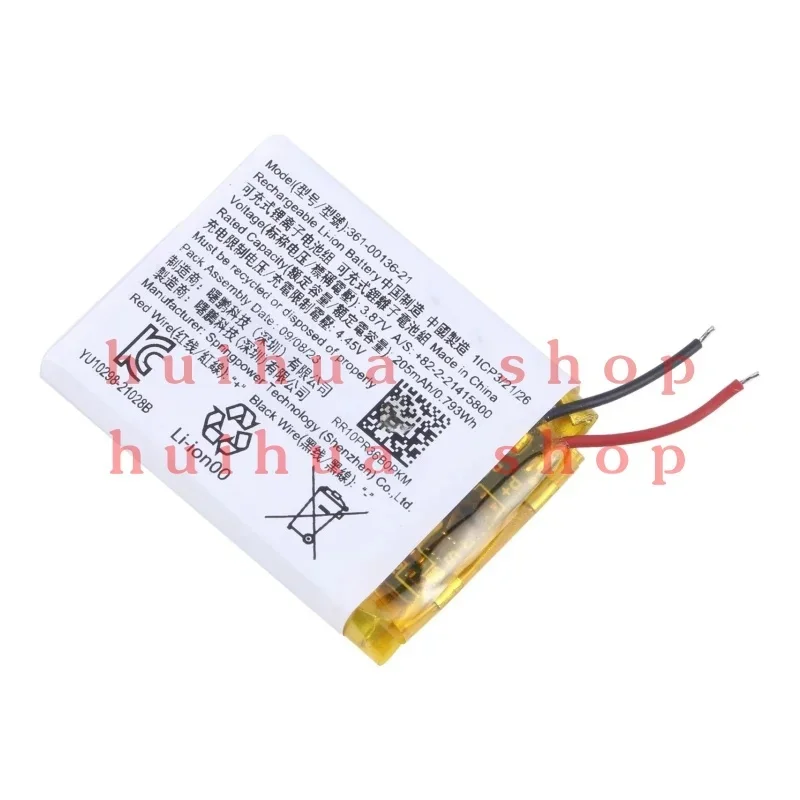 361-00136-21 New High Quality  205mAh 361-00136-10 Battery For Garmin Venus SQ Venu SQ Music Watch Battery + Free Tools