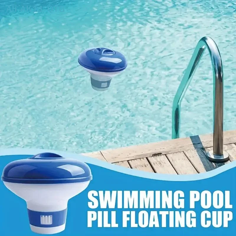 NEW 5Inch Floating Pool Chlorine Dispenser With Adjustable Flow Vents And Leak Proof Lid For Indoor Outdoor Pools Spa Hot Tubs
