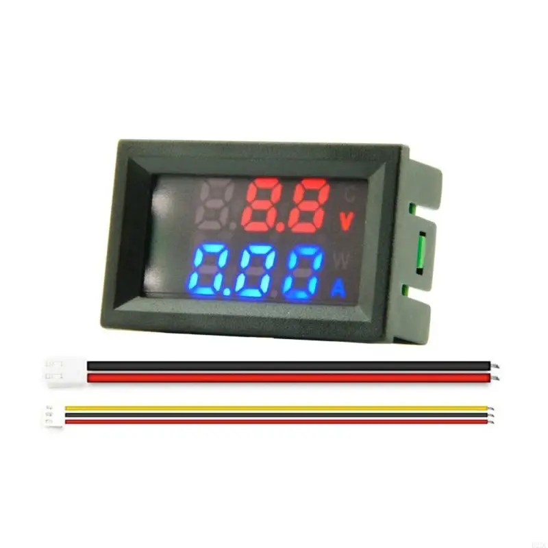 02DC Digital Multimeter Dual LED Display Voltmeter Ammeter Power Meter Micro-adjustment Function Current Watt Meter