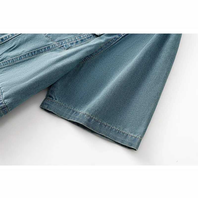 Summer Korean Thin Slim Short Denim Jacket Light Blue Dark Blue Women Cowboy Outerwear Lapel Short Sleeve Jeans Jacket Coat