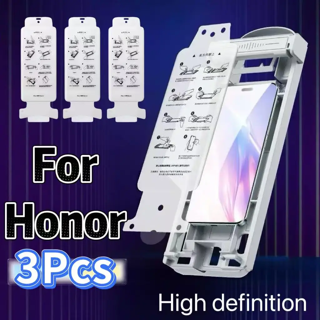 

3Pcs HD Screen Protector Film for Honor 90 100 200 300Pro 400Pro Series, Bubble-Free & Dust-Free