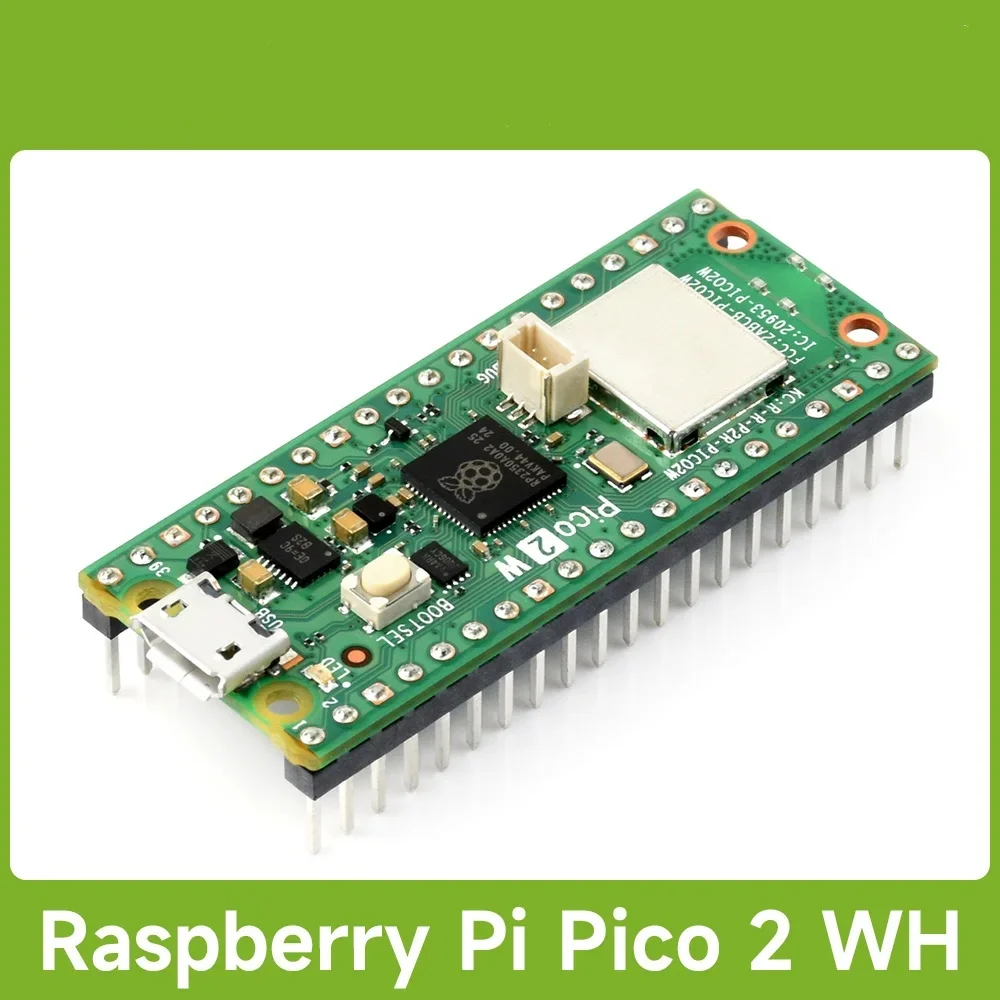 Raspberry Pi Pico 2 W Microcontroller Board, Based on Official RP2350 Chip, Dual-core Dual-architecture, Supports WIFI Bluetooth