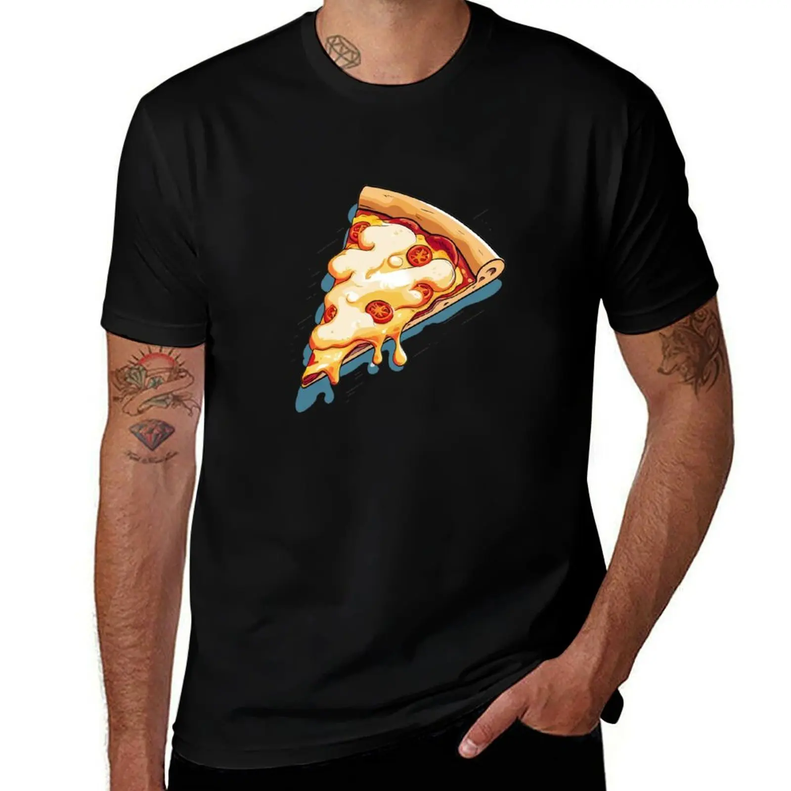 

Cheesy Pepperoni Pizza Slice Delight T-Shirt Short sleeve tee T-shirts man affliction shirts T-shirt men