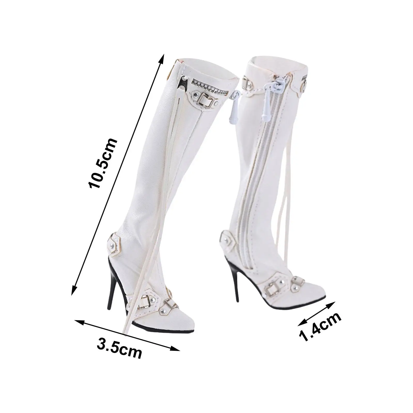 Calzado de muñeca a escala 1:6 para figuras de 12 pulgadas, botas de tacón alto para modelos femeninos