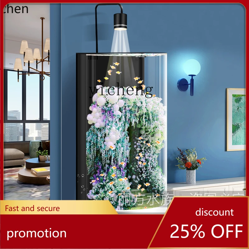 

YFY Fish Tank 2 Floor Semicircle Ecological Self-Circulation Change Water Small and Medium Size Aquarium