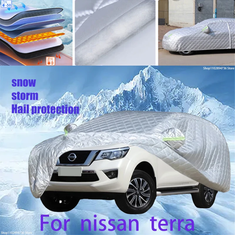 For nissan terra Outdoor Cotton Thickened Awning For Car Anti Hail Protection Snow Covers Sunshade Waterproof Dustproof