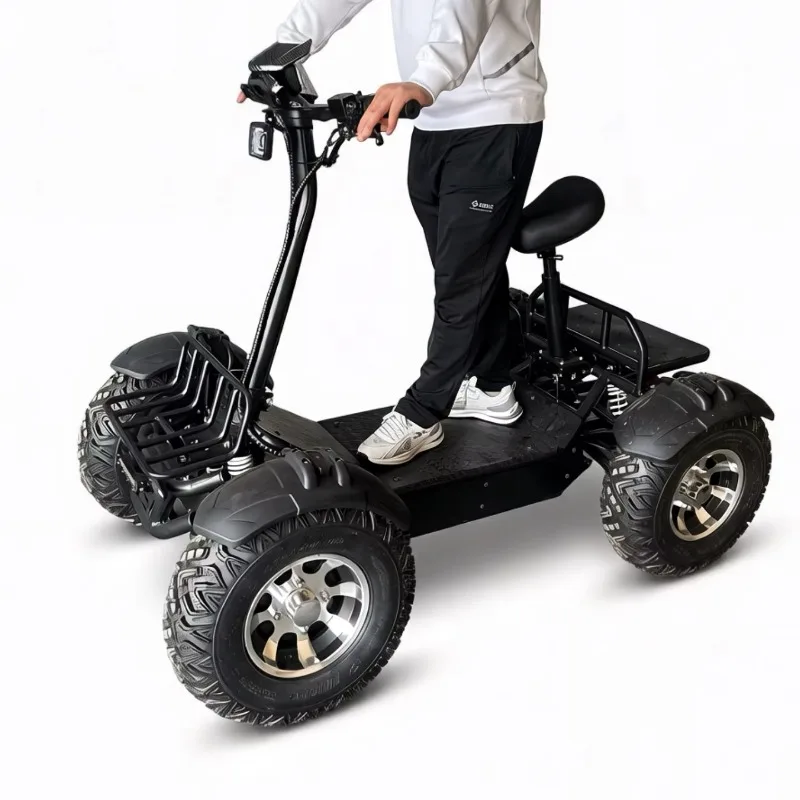 New Cross-Border Export Adult Scooter All-Terrain 4WD Shaft Drive High-Power 6000W Electric Patrol Car