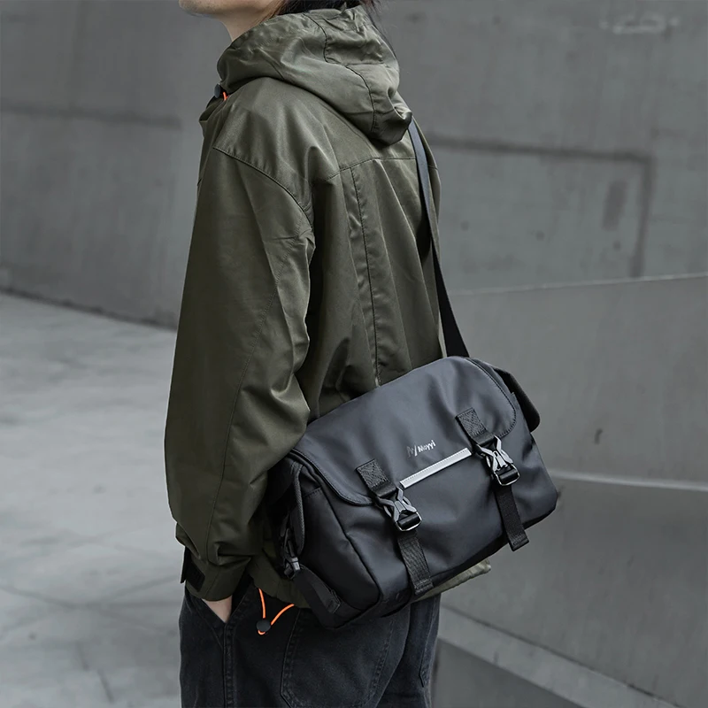 

MATE ELAN дизайн со светоотражающими полосками, мужская сумка-мессенджер с откидной крышкой, сумка через плечо, портативная водонепроницаемая сумка для IPAD 9,7 дюйма