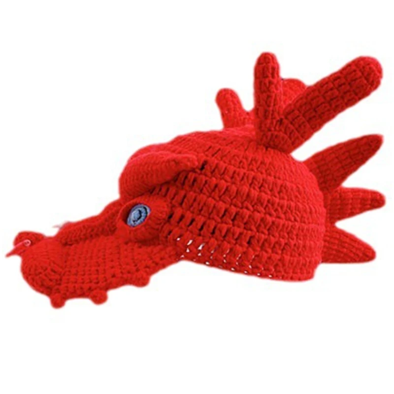 Cartoon Chinese Loong Knit Dragon Hat Novelty Party Hat Photo Props Hot Girl Lucky Hat Chinese Seraphim Hat