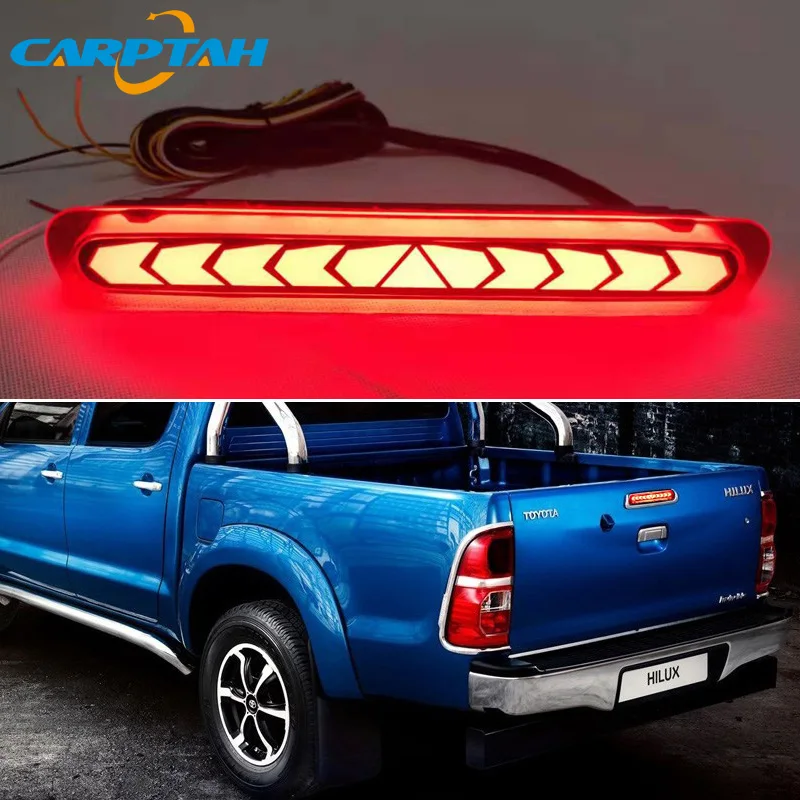 

1PCS For Toyota Hilux Vigo 2005 - 2014 LED Rear Fog Lamp Car LED Bumper Light Brake Dynamic Turn Signal Indicator Reflector